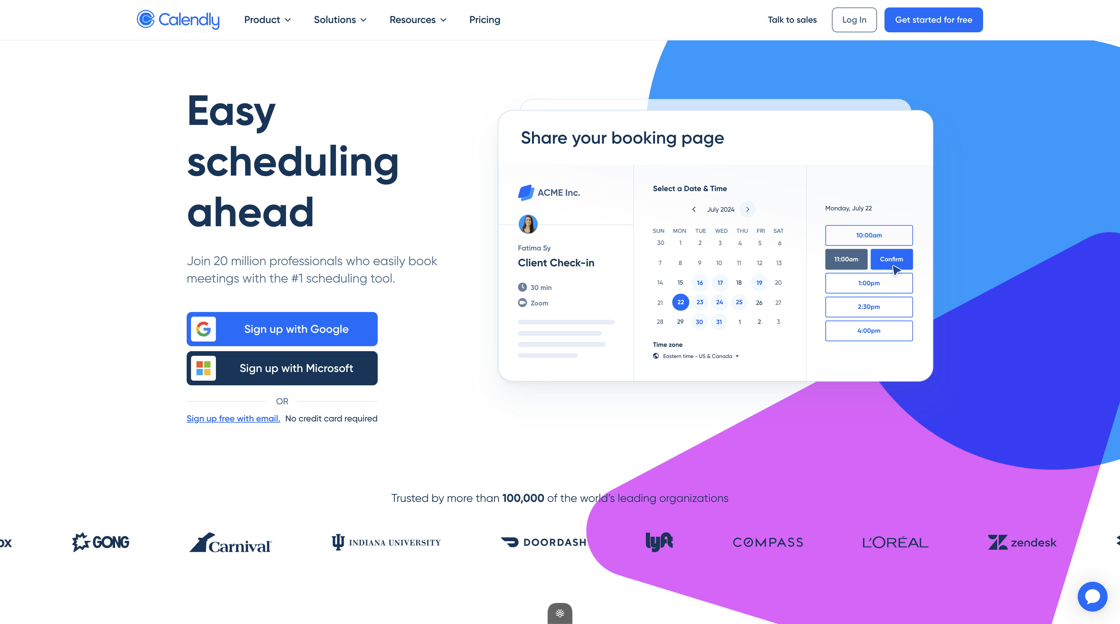 Calendly screenshot